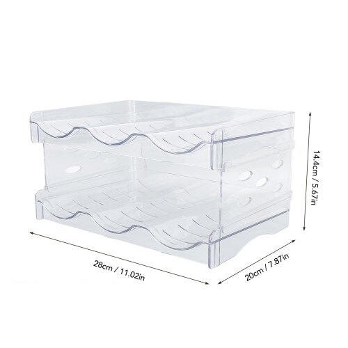 Transparenter 2-Etagen-Flaschenorganizer, 3 Flaschen 1