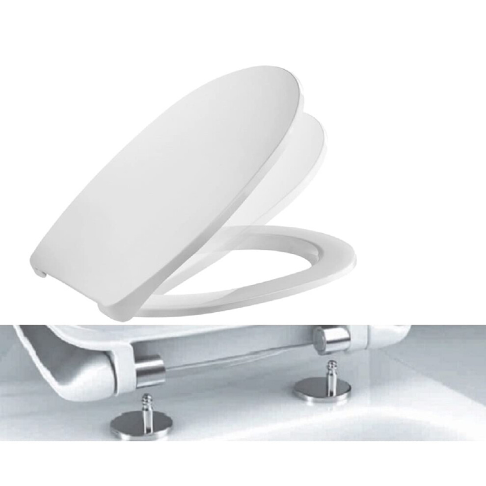 Soft Close Toilet Seat Antibacterial Duroplast Quick Release, Made In The Eu, Fits Roca Mitos, Includes Mounting Material 6482260397412