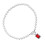 Collier de perles ZW3146, couleur acier, taille unique 4