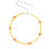 Collier de perles floral 35 cm Taille unique Jaune-orange 1