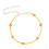 Collier de perles floral 35 cm Taille unique Jaune-orange 5