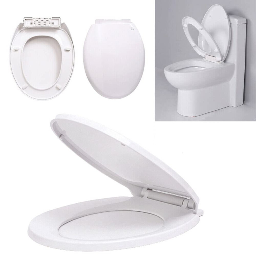 Toilet Seat D Shape With Soft-Close, Antibacterial, Duroplast Toilet Lid, Removable Quick-Release Function 6482260397450