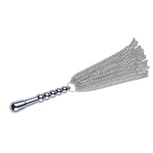 45cm Silver Whipping Anal Plug Toy - Enhance Pleasure for Men & Women