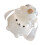 Borraccia Panda da 1000 ml grande trasparente con cannuccia bianca 1