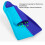 2 pezzi pinne da nuoto in silicone - Blu, XL, Antiscivolo 10
