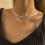 Collana a catena serpente in rame - bianca - taglia unica 4