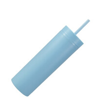 Doppelwandige matte Sportflasche 460 ml Blau