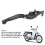 C125 Klappbare Bremshebel 110 mm CNC-Aluminium Schwarz 5