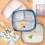 Divided Ceramic Dinner Plate Square Shaped 2-Pack Lunch Plate Salad Plate Tableware Set 5