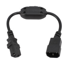 Câble d’alimentation IEC C14 vers C13 0,3 m 2500 W