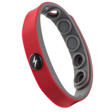 Silikon antistatische Armband Weiches kabelloses Freigeben von Negativ-Ionen Silikon-Sportarmband für Männer und Frauen Rot