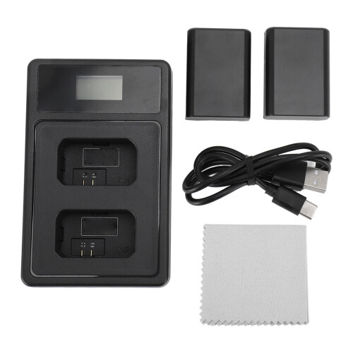 NP-FW50 Akku 2x1850mAh 7.2V schwarz LED USB Dock 1