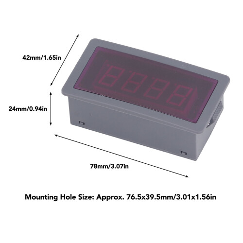 Hochpräziser digitaler Tachometer 1–50.000 U/min, 4-stelliges LED-U/min-Messgerät, DC 9–30 V 1