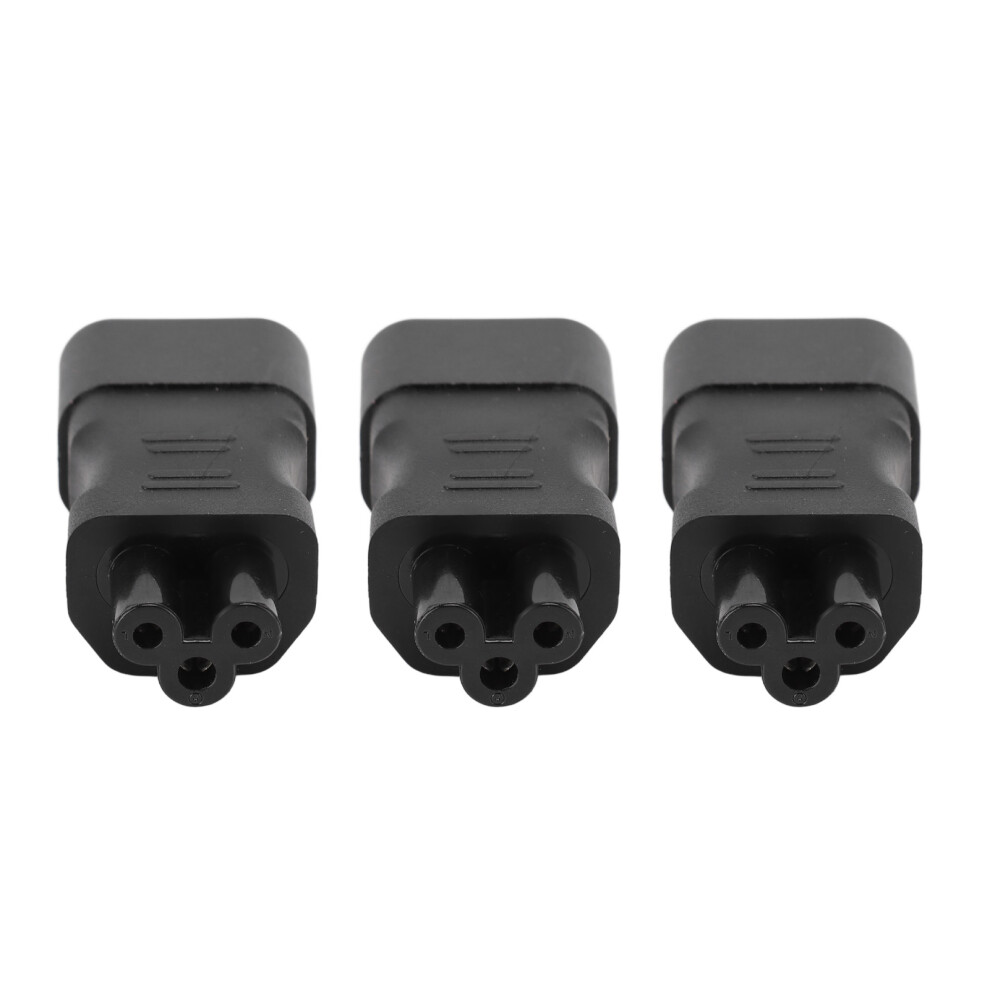 3Pcs Iec320 C14 To C5 Power Adapter Pvc Shell, 10A 250V, 2500W 5051335438179