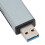 Lector de tarjetas OTG dual USB 3.0/USB-C, gris oscuro 10