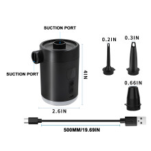 kabellose Luftpumpe 4000mAh 66x72x103mm Schwarz/Weiß