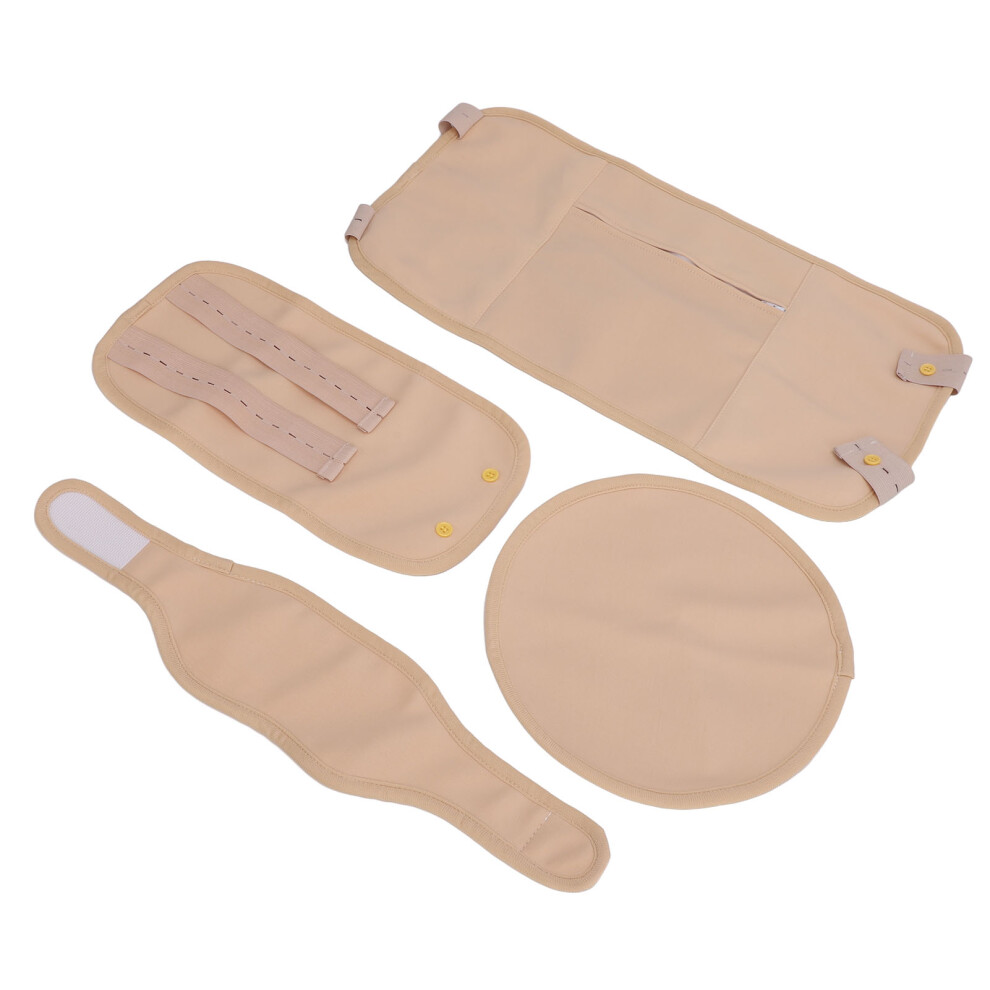Unisex 4Pcs Castor Oil Pack Wrap Set For Waist Neck Chest Liver Detox, Reusable Fabric