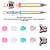 DIY Silikon-Perlen-Set: 20 runde, 5 Schmetterlingsperlen 4