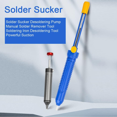 Desoldering Pump With Suction Cup - Iron Construction, Strong Suction Power, For Soldering And PCB Removal Tool 2