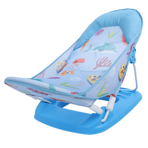 Chaise de bain pour bébé pliable, assise en filet, base de 32 cm 1
