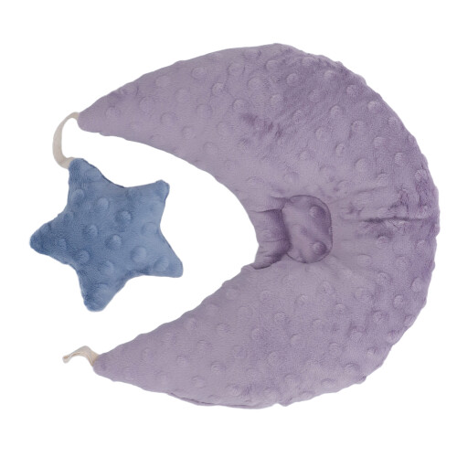 Cuscino modellante per neonati in cotone viola 1