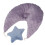 Cuscino modellante per neonati in cotone viola 8