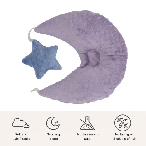Cuscino modellante per neonati in cotone viola 2