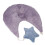 Cuscino modellante per neonati in cotone viola 14
