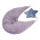 Cuscino modellante per neonati in cotone viola 13