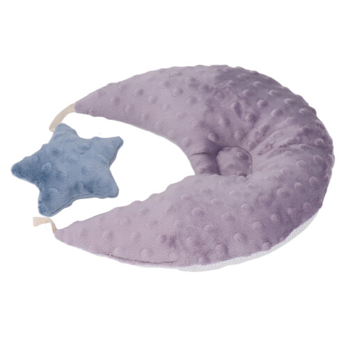 Cuscino modellante per neonati in cotone viola