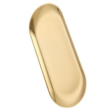 201 Ovales Tablett Gold, Medium, mit flachem Boden 23  9,3 cm