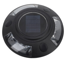 Luce di marcatore stradale solare, 12 LED, 800 mAh, Bianco IP68