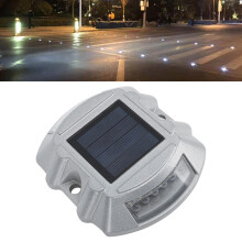 Luz solar para terraza de 12 LEDs 6 V 800 mAh plateado blanco
