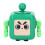 Robot rilassante portatile verde in blocco ABS - Stress 3