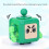 Robot rilassante portatile verde in blocco ABS - Stress 8