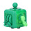 Robot rilassante portatile verde in blocco ABS - Stress 14