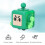 Robot rilassante portatile verde in blocco ABS - Stress 7