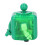 Robot rilassante portatile verde in blocco ABS - Stress 10