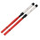 Red White Drum Brushes Pair - Nylon Wire for Jazz & Percussion Instruments 13
