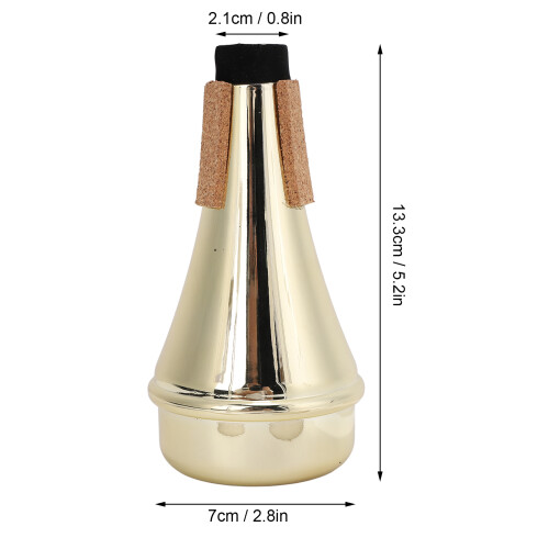 Muto di pratica per tromba 1 pezzo ABS Oro 13.3x7x2.1 cm 1