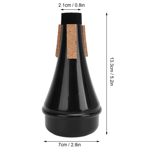 Muto per tromba da pratica in ABS 13,3x7x2,1 cm Nero 1
