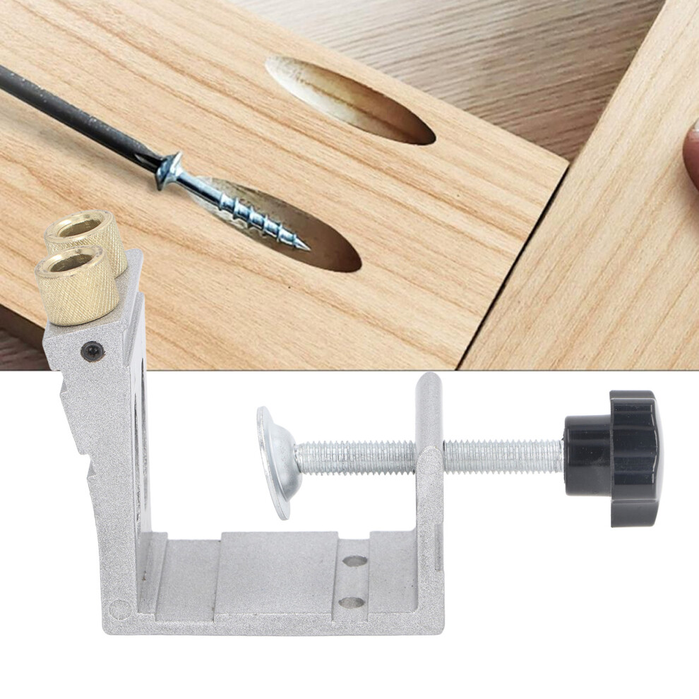Adjustable Aluminum Pocket Hole Jig Set For Woodworking Dowel Drilling 8441335455424