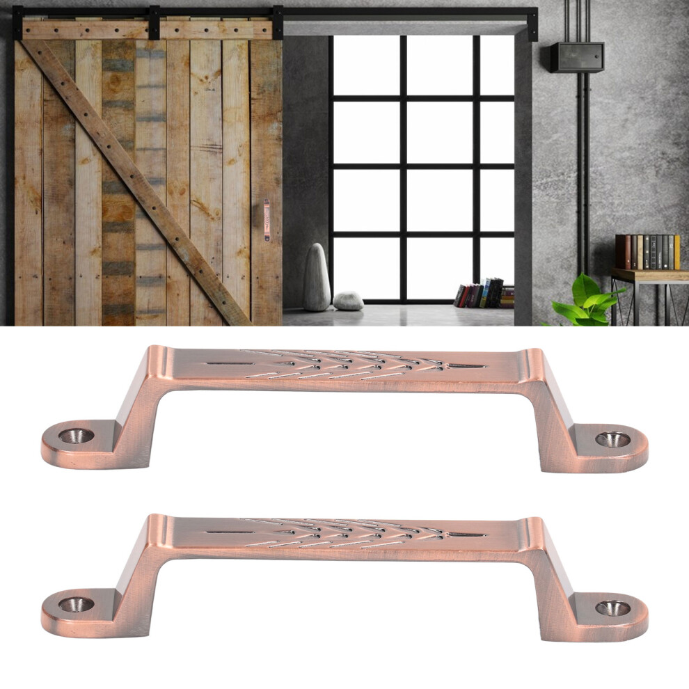 2-Pc Aluminum Alloy Sliding Barn Door Handles For Gates & Cabinets 7891335456647