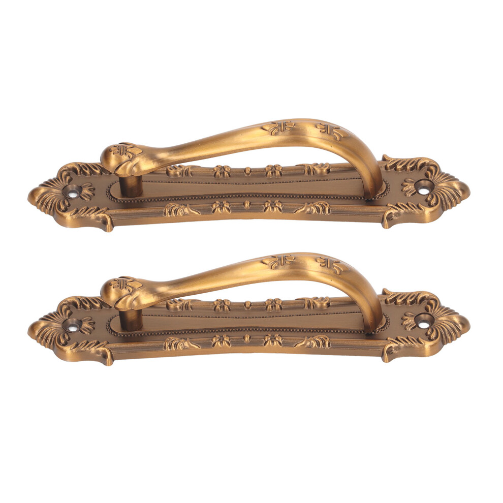 Bronze Surface Mounted Door Handles 2Pcs For Wooden Gate Wardrobes 200Mm 5091335456650