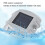 Luz solar de terraza con 12 LEDs, plateada y roja, 800 mAh 3