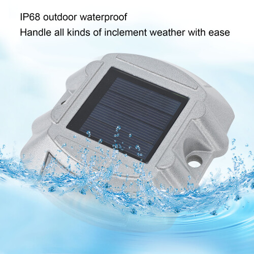 Luz solar de terraza con 12 LEDs, plateada y roja, 800 mAh 2