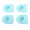 4 pezzi FreeSip tappo in silicone, 4x3,5 cm, Blu cielo 15