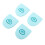 4 pezzi FreeSip tappo in silicone, 4x3,5 cm, Blu cielo 14