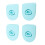 4 pezzi FreeSip tappo in silicone, 4x3,5 cm, Blu cielo 7