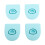4 pezzi FreeSip tappo in silicone, 4x3,5 cm, Blu cielo 3